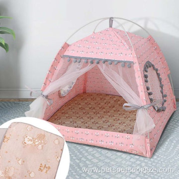 Pet Dog Cat Tent Removable Washable Cushion Pillow